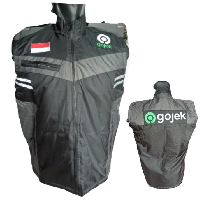 ROMPI JAKET GOJEK SIRIP ABU HITAM TERMURAH