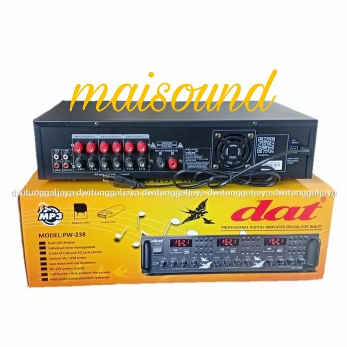 Gercep Amplifier Dat Pw 238 Original Ampli Walet Dat Pw238 3 Player 6 Channel Terlariss 