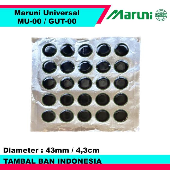 Ready Karet Tiptop Maruni Universal MU-00 Lembar Isi 25pcs - Karet Koyok Tambal Ban Tip Top Bulat