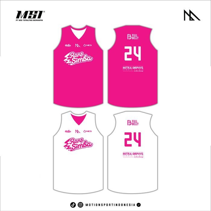 Jersey Basket MSI - Rans Simba Practice Jersey Pink White