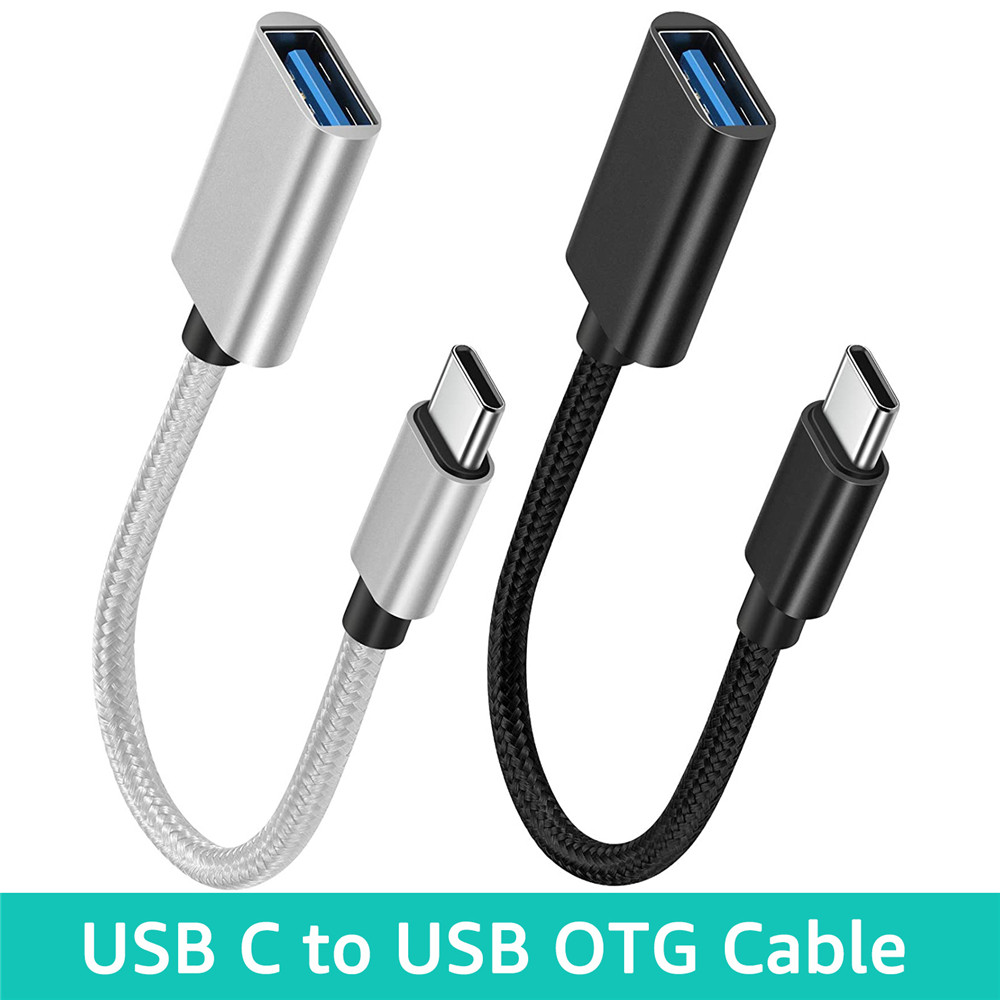 2Pcs Otg Cable Type-C To Usb Female Adapter Cable For Samsung Macbook Huawei Xiaomi Realme Poco Usb