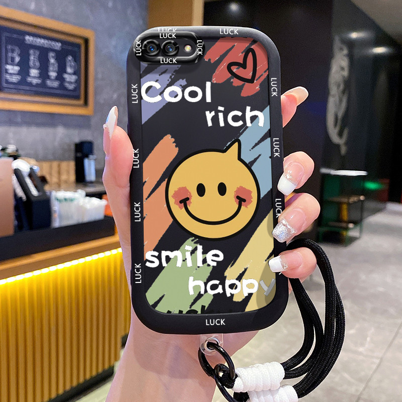 Casing Hp untuk OPPO A5 A3s A12E Realme C1 Case Casing HP Softcase silikon hitam yang dipersonalisas