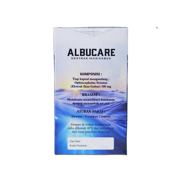 em6r- Albucare Albumin Kapsul Ekstrak Ikan Gabus Original Isi 100