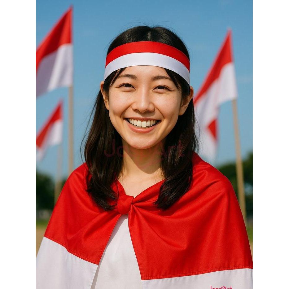 Ikat Kepala Merah Putih Headband Merah Putih Ikat Kepala Bendera Terlaris