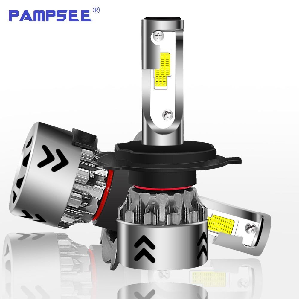 PAMPSEE Mini6 H4 Car LED Headlight Bulbs Hi Lo Beam LED H4 Automobile