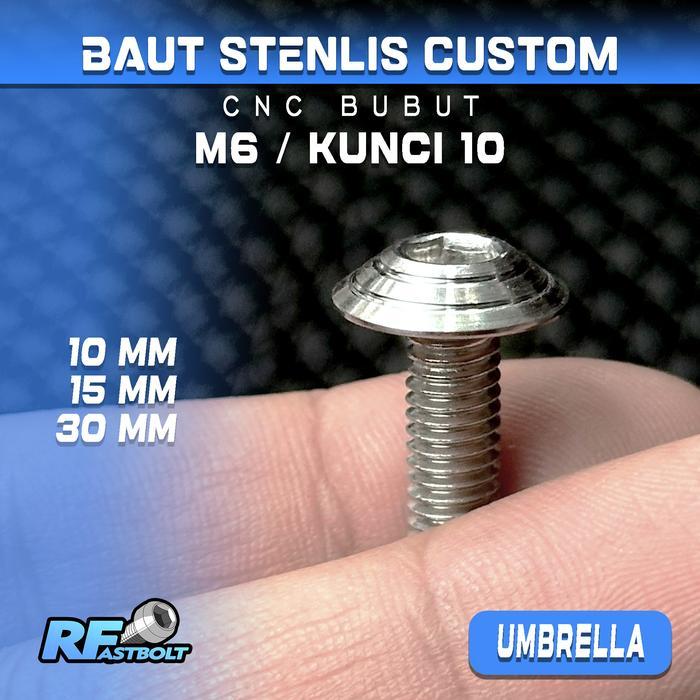 NEW BAUT M6 / BAUT 10 L BAUT DRAT 10 STAINLESS COSTUME CNC MODEL UMBRELLA / PAYUNG UNIVERSAL