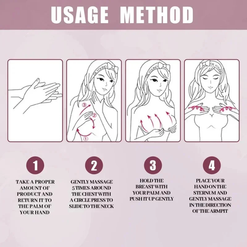 Natural Breast Enlargement Cream Chest Lift Firm Enhancer Care Oil Butt Breast Plump Growth Massage