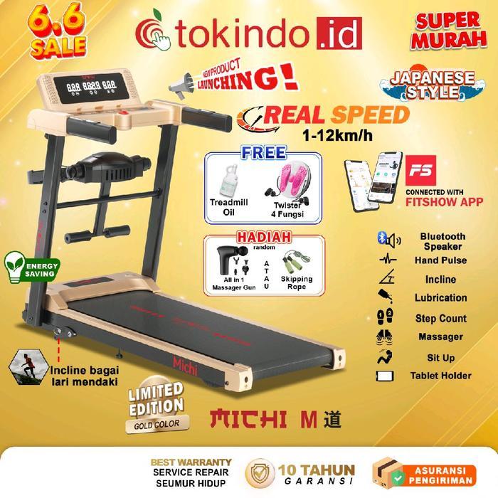 SUPOTSU Michi Treadmill Listrik Treadmill Portable Treadmill Multifungsi Treadmil Lipat Treadmill