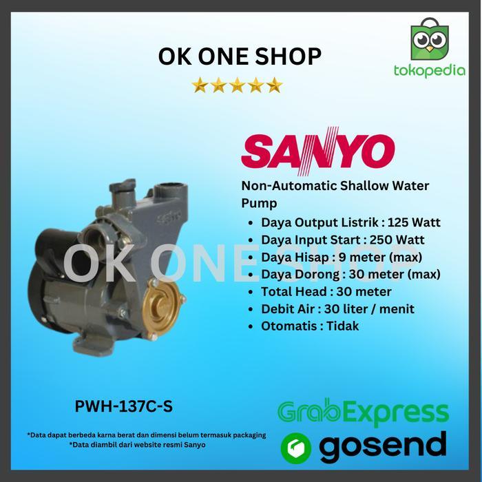 Sanyo Water Pump Pwh-137C-S Pwh 137 C S Pwh137Cs Terbaru 