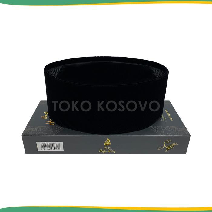 Terbaru Kopiah Premium Haji Alay Deluxe Ac Tinggi 7 8 9 10 Cm Peci Hitam Sholat Bludru Ukuran Anak
