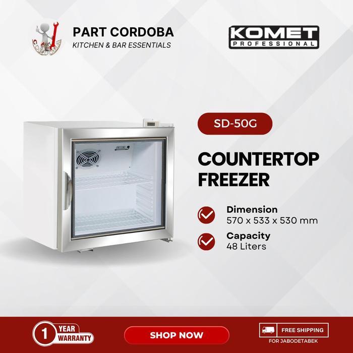 Countertop Freezer KOMET Commercial SD-50G Mini Upright Pendingin Kapasitas 48 Liter