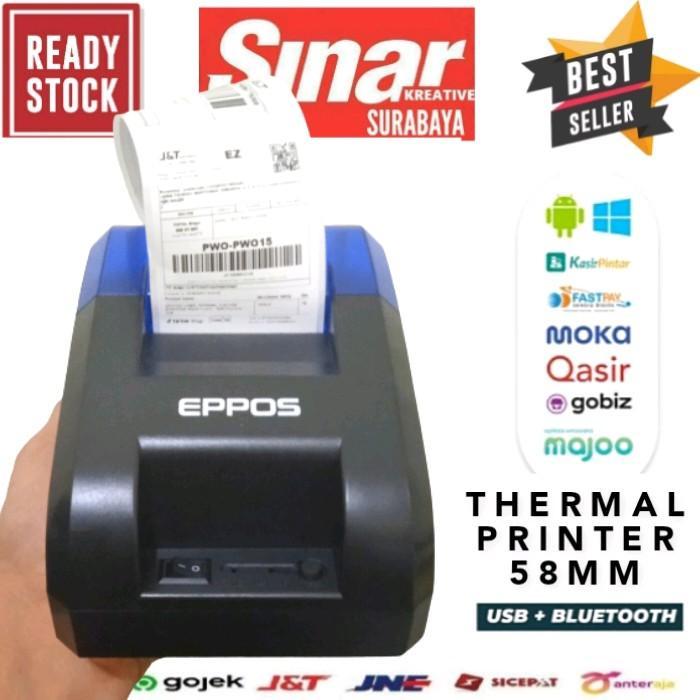 PRINTER BLUETOOTH THERMAL 58MM MESIN KASIR RPP02 - CETAK STRUK DAN RESI LABEL COLOK LISTRIK DENGAN