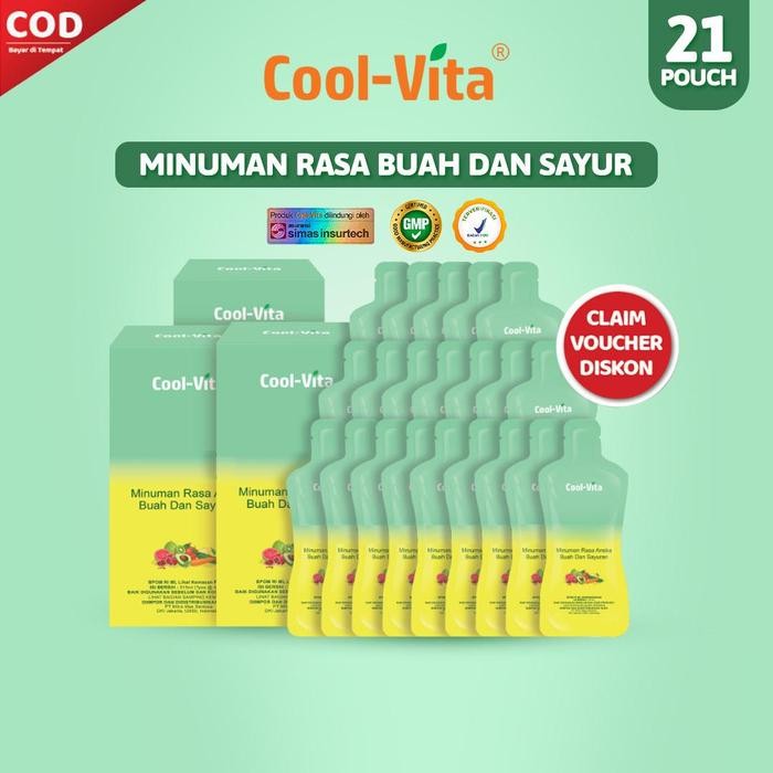 

oW.galiban - Coolvita Minuman Serbuk Buah & Sayuran 21 Pouch (3 Box) Jamu Herbal Drink