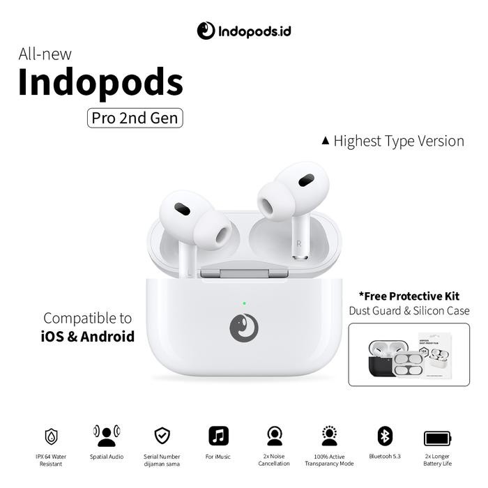 indoPods PRO 2nd Gen ( ANC + Spatial Audio)