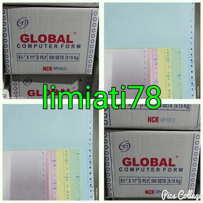 

NEW PRODUK KERTAS CONTINUOUS FORM GLOBAL 9 1/2 X 11 : 2 (5 PLY) WARUNG ARA67