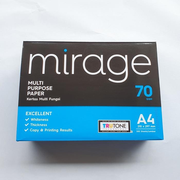 

NEW PRODUK MIRAGE 70G A4 KERTAS PRINT KERTAS HVS MIRAGE 70G A4 WARUNG ARA67