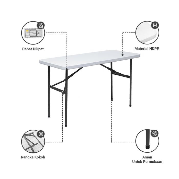 Jlterang Informa Logan Meja Lipat - Putih