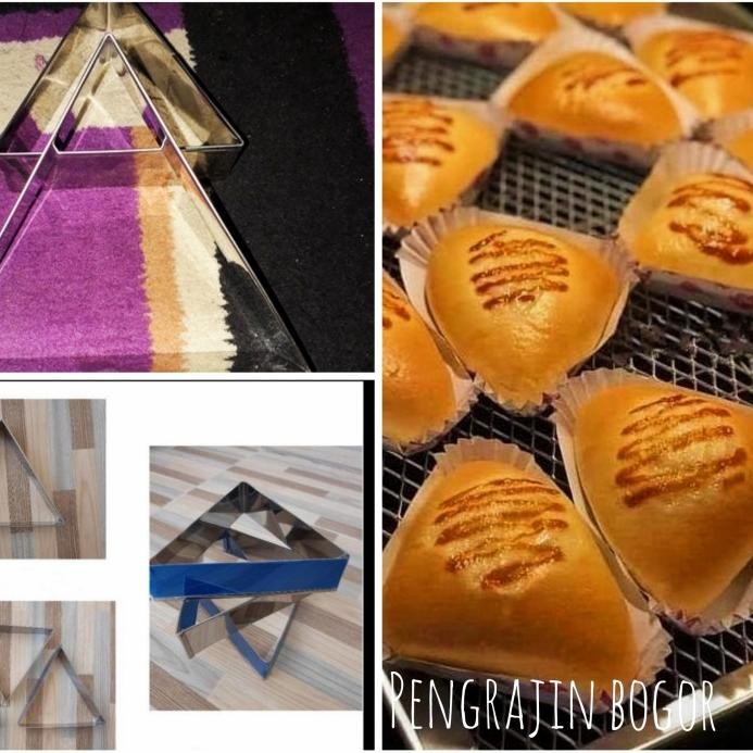 Cetakan ring roti segitiga 12 pcs