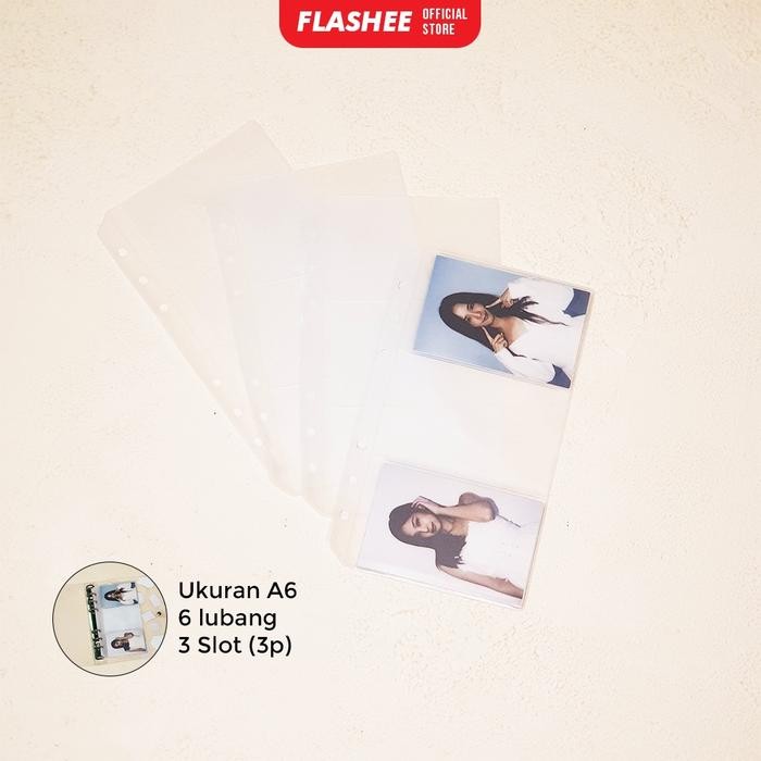 

Flashee Kantong PC Binder A4 9P A5 4P A6 3P Sleeve Photocard Holder Tempat Polaroid Kpop Sleeve Foto