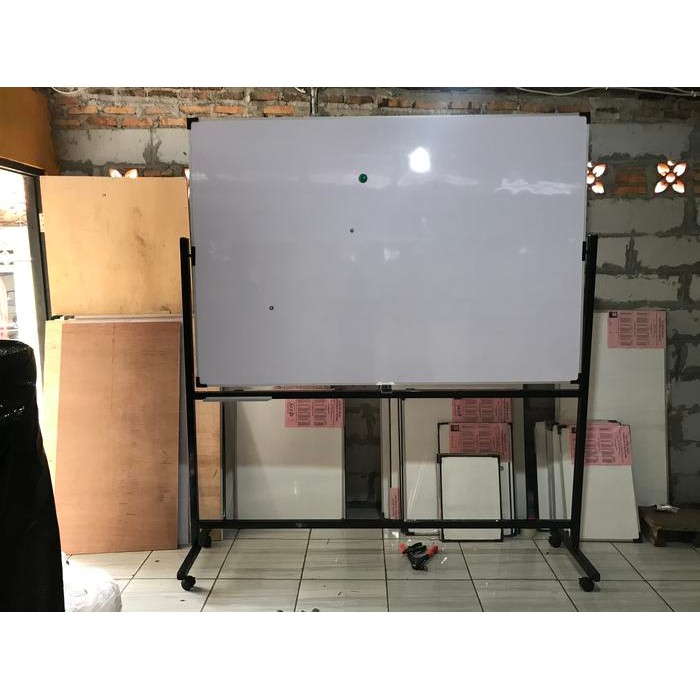

NEW PRODUK WHITEBOARD STANDING 120X180 MAGNETIK DOUBLE FACE WARUNG ARA67