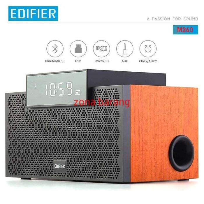 Edifier M260 Deep Bass 20 Watt Bluetooth Speaker Smart Alarm Clock