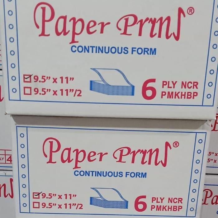 

Pilihan- Continuous Form 6 Ply Warna 9.5 X 11 Paper Prints