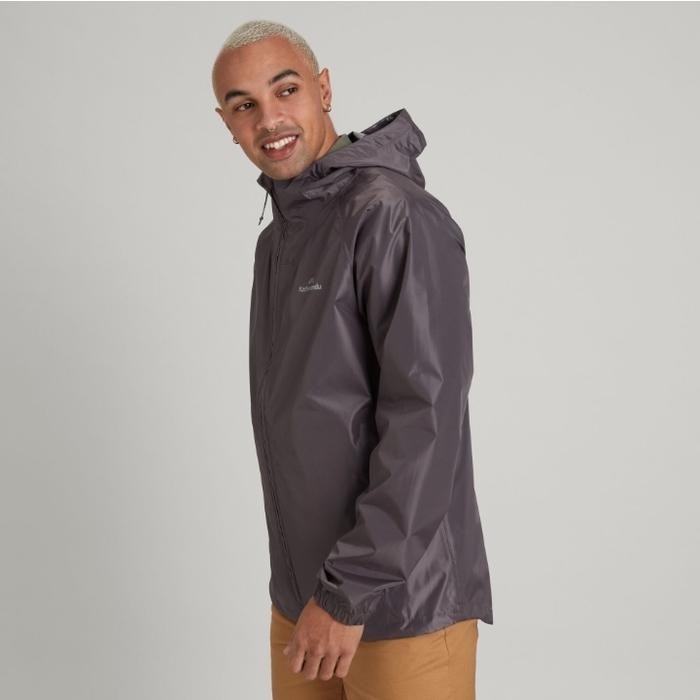 Kathmandu Pocket It Men'S Rain Jacket - Light Quartz