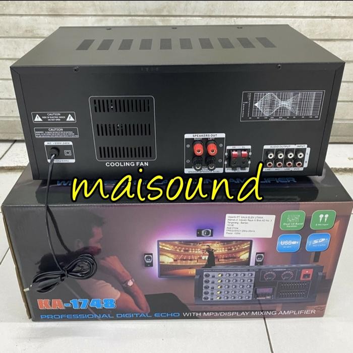 Power Amplifier Blackspider Ka 1748 Ampli Black Spider Ka1748 Original