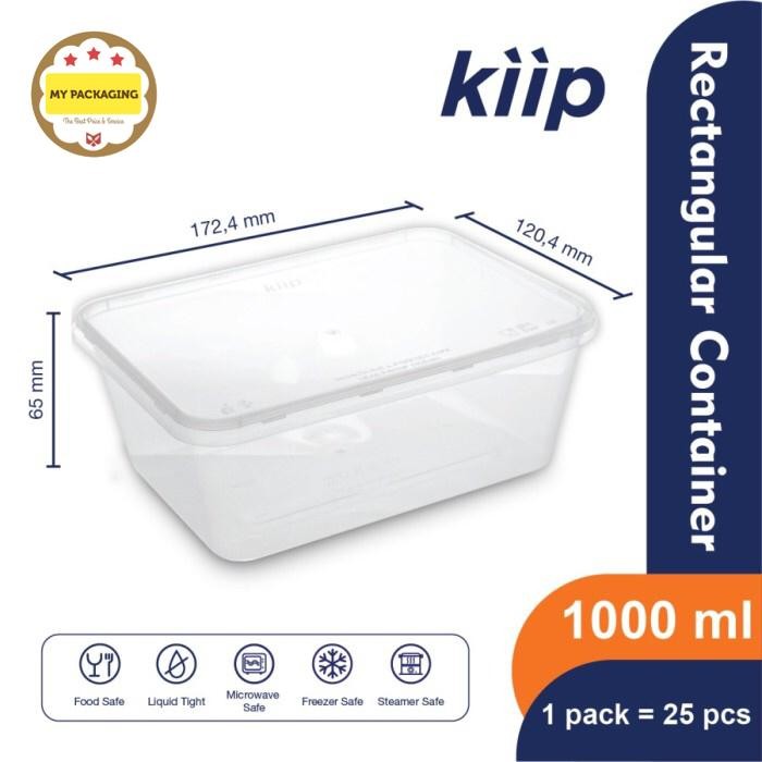 Pilihan- Kiip Kotak Makan Plastik 1000 Ml / Container Microwave Kotak Makan Wadah Plastik