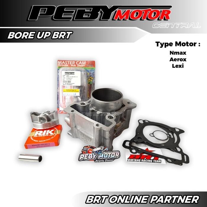 Paket Bore Up Brt 2 Nmax Aerox Lexi Blok Piston Brt Cast Iron Jangeby