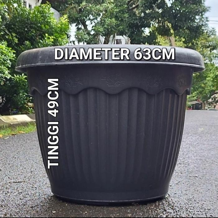 POT BUNGA HITAM BESAR 75/POT TANAMAN HITAM BESAR DIAMETER 63 CM