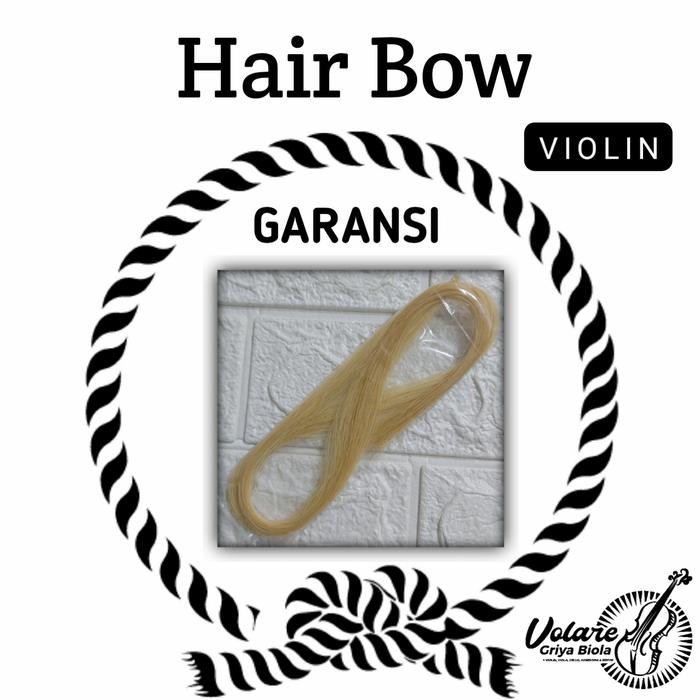 Hair bow biola, ekor kuda mongolia Putih