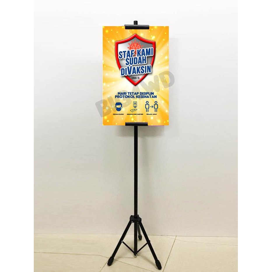 

NEW PRODUK STANDING TRIPOT POSTER SUDAH DIVAKSIN LENGKAP KAKI + PAPAN TUTI FRUITY