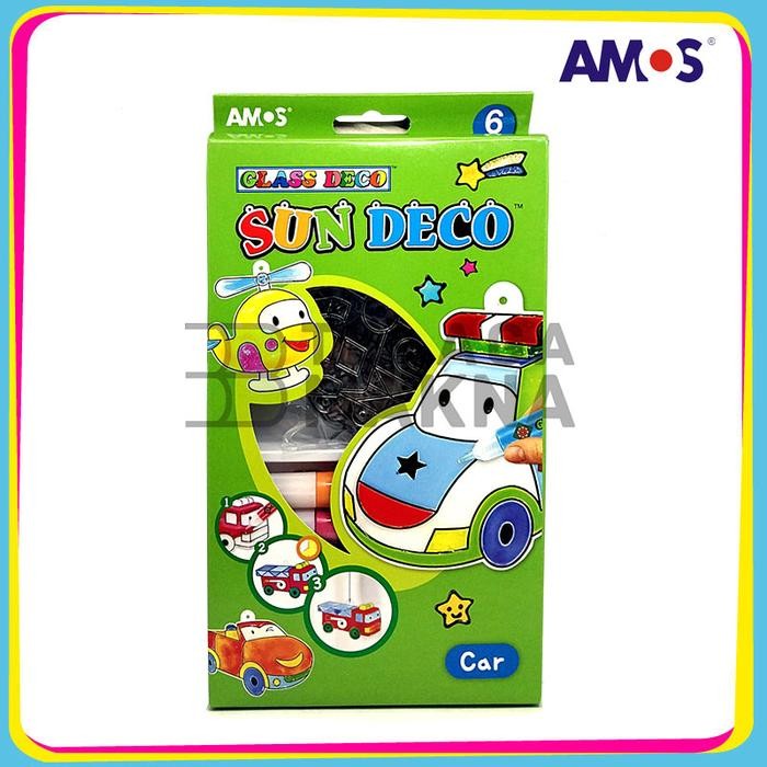 

NEW PRODUK MAINAN ANAK DEKORASI GANTUNGAN KUNCI AMOS SUN DECO KEMASAN CAR (6 SUNCATCHER + 6 GLASS