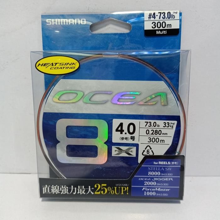 Terbaik Senar Shimano Ocea X8 Pe 4/300M 100% Ori