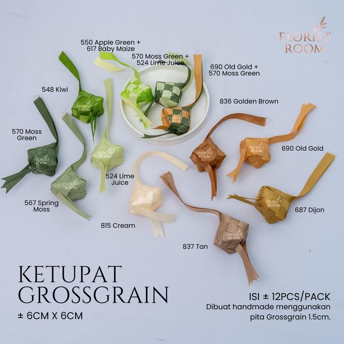

Pilihan- Ketupat Grossgrain 1.5Cm Isi 12Pcs - Hiasan - Hampers Idul Fitri