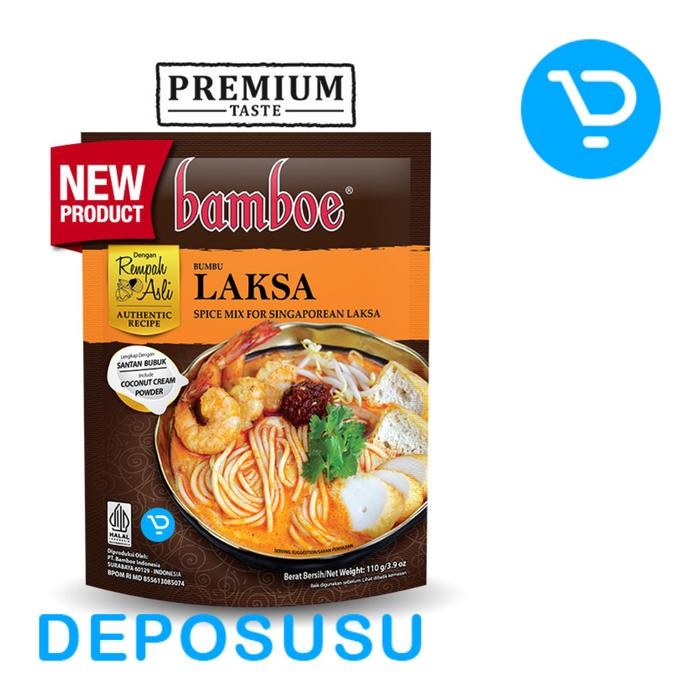 

Stok Baru BAMBOE Bumbu LAKSA, Spice Mix for Singaporean Laksa