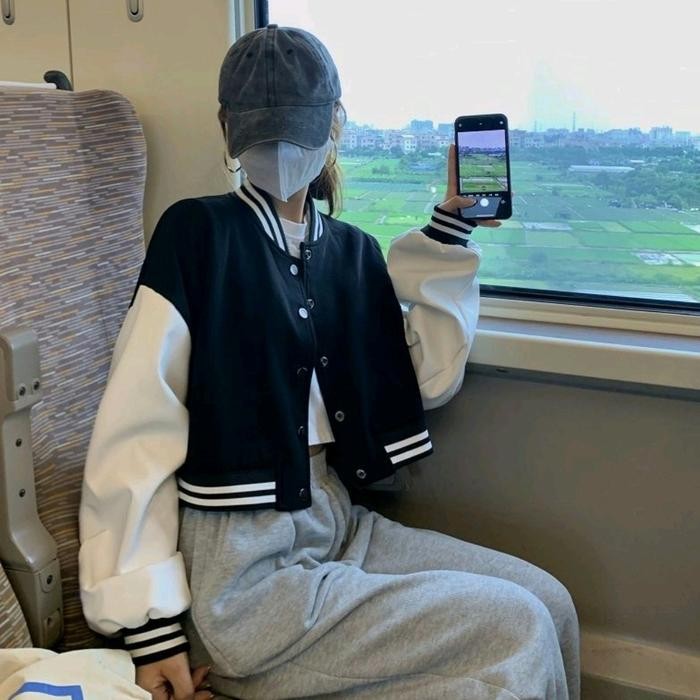 TERLARIS Jaket Wanita Baseball Girl / Jacket Wanita Korea / Outer Wanita Korea READY STOCK