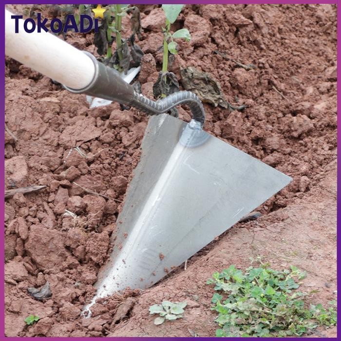 Cangkul Tip Kecil Alat Berkebun Cangkul Segitiga Baja Mangan Cangkul