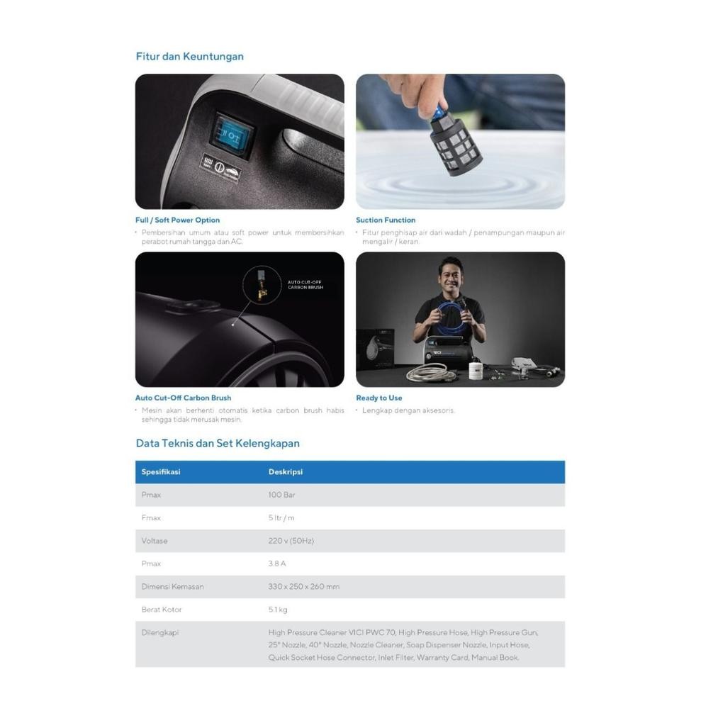 Jet Cleaner VICI PWC70 / High Pressure Cleaner VICI PWC 70