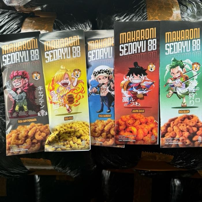 

New 12.12 MAKARONI KARAKTER SEDAYU88 ISI 50PCS MIX VARIAN RASA Cemilan