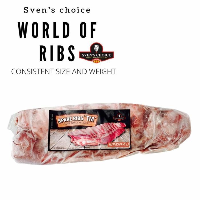 Pilihan- Daging Babi Iga Sven'S Choice Spare Ribs Tm (Tulang Muda) 500G