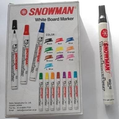 

New Spidol snowman whiteboard white board marker papan tulis BG-12 / BG 12