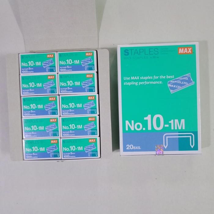 

Isi Staples Max No.10 Kecil Length 5 mm Isi 20 Box