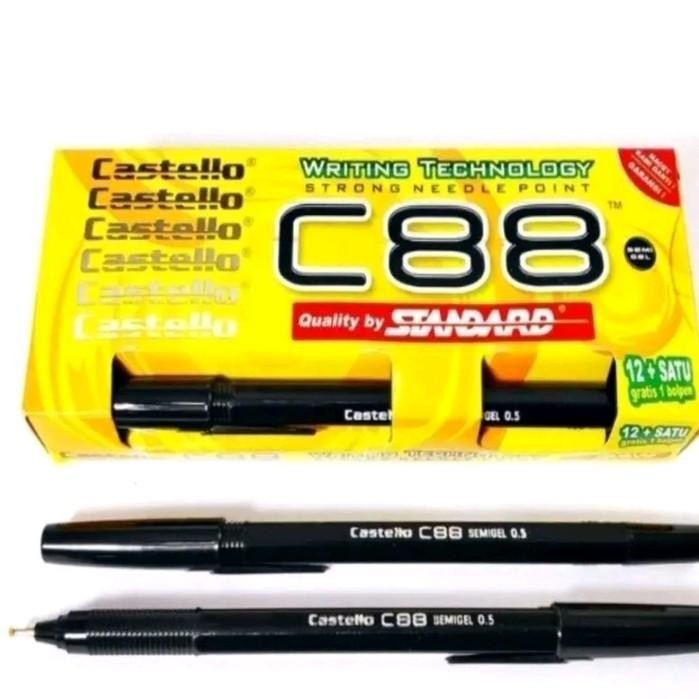

OJ Bolpen standard Castello C-88 hitam 12+1 free
