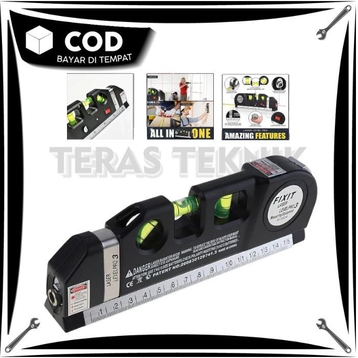 

SALE Fixit Level Pro 3 Penggaris Laser Waterpass Meteran Laser 250 Cm