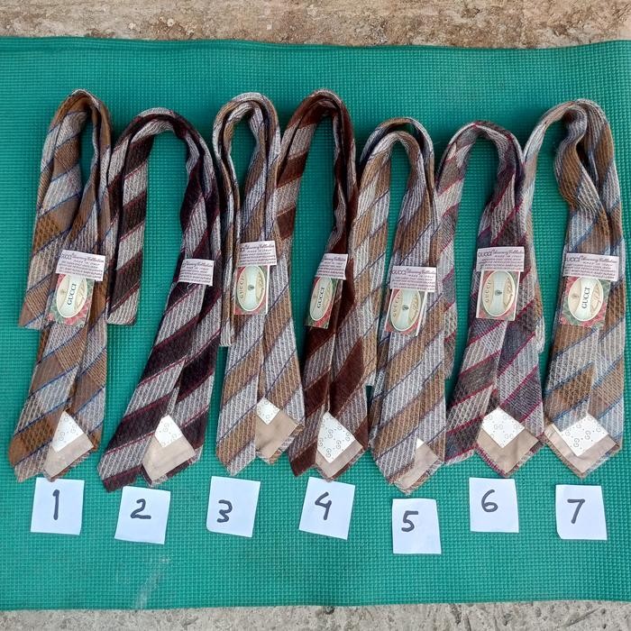 Dasi Pria merk GUCCI original Italy certificate Gucci bahan wool