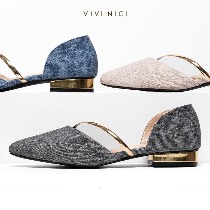 Pilihan- Vivi Nici - Angelique Sepatu Wanita Hak 3 Cm Heels Shoes Merah