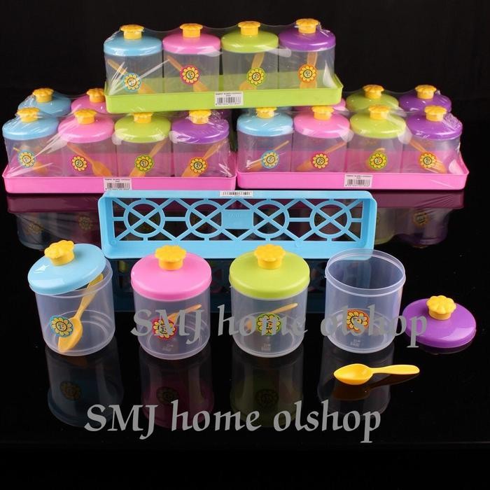 Tempat Bumbu plastik kecil Warna warni tantos