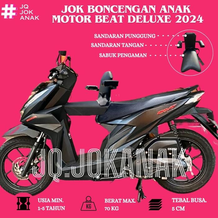 TERLARIS Jok Boncengan Anak Dengan ran Motor Beat Deluxe 2024 Kursi Dudukan Anak Motor Beat Deluxe